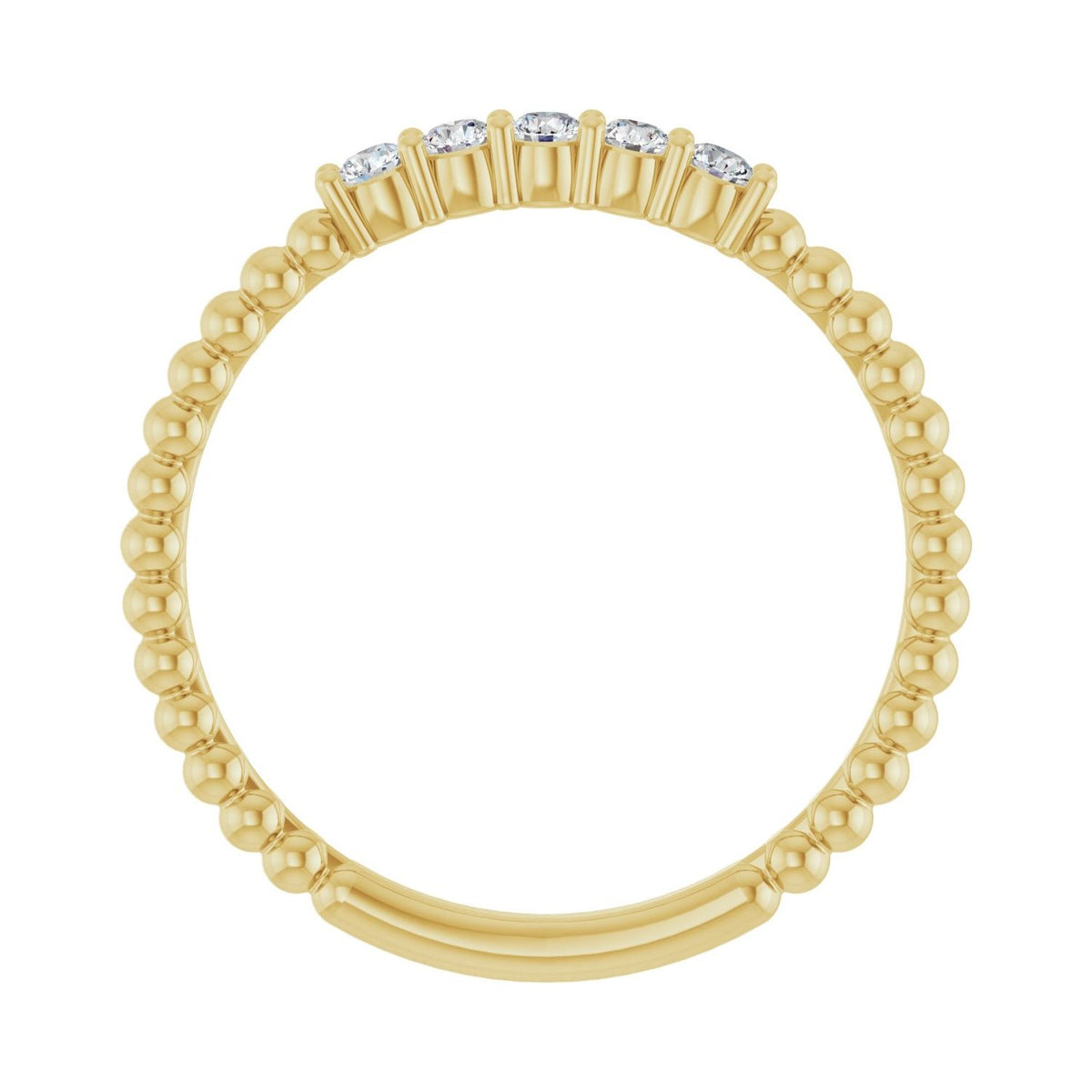 Stackable Ring · 0.17 ct — 14K Yellow Gold view 2