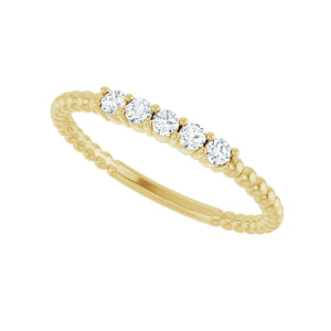 Stackable Ring · 0.17 ct — 14K Yellow Gold view 5