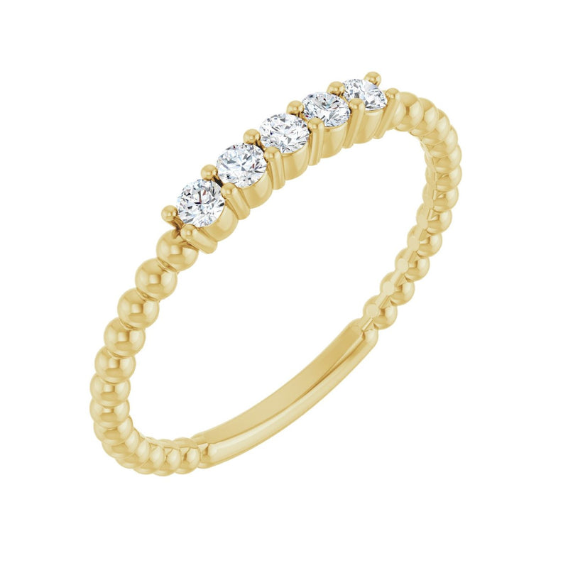 Stackable Ring · 0.17 ct — 14K Yellow Gold