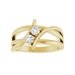 Two-Stone Ring · 0.25–1 ct — 14K Yellow Gold view 3
