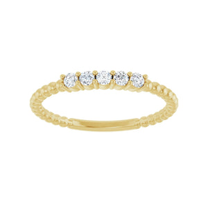 Stackable Ring · 0.17 ct — 14K Yellow Gold view 3