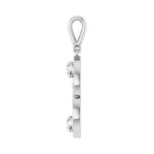 Two-Stone Circle Pendant · 4.6 ct — 14K White Gold view 3