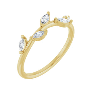 Leaf Ring · 0.25 ct — 14K Yellow Gold