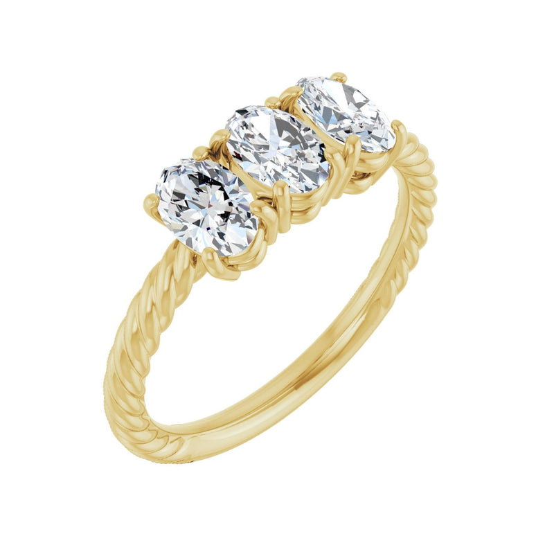 Family Rope Ring · 1.2 ct — 14K Yellow Gold