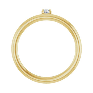 Asymmetric Stackable Ring · 0.1 ct — 14K Yellow Gold view 2