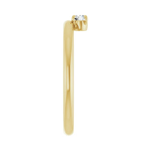 Asymmetric Stackable Ring · 0.1 ct — 14K Yellow Gold view 4