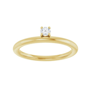 Asymmetric Stackable Ring · 0.1 ct — 14K Yellow Gold view 3