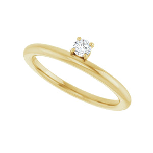 Asymmetric Stackable Ring · 0.1 ct — 14K Yellow Gold view 5