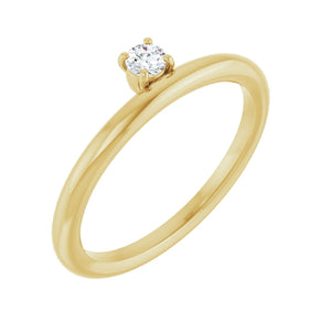 Asymmetric Stackable Ring · 0.1 ct — 14K Yellow Gold