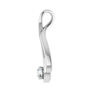 Solitaire Pendant · 4.35 ct — 14K White Gold view 3
