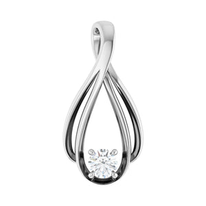 Solitaire Pendant · 4.35 ct — 14K White Gold