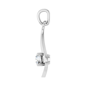 Solitaire Pendant · 4.3 ct — 14K White Gold view 3