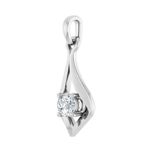 Solitaire Pendant · 4.3 ct — 14K White Gold view 2