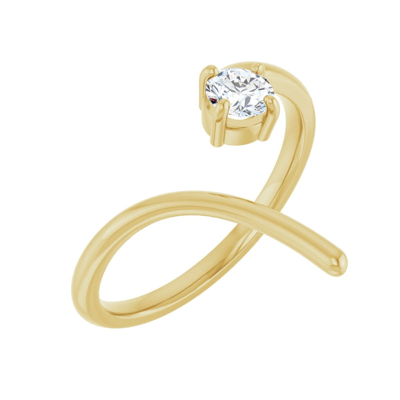 Negative Space Ring · 0.25–0.33 ct — 14K Yellow Gold