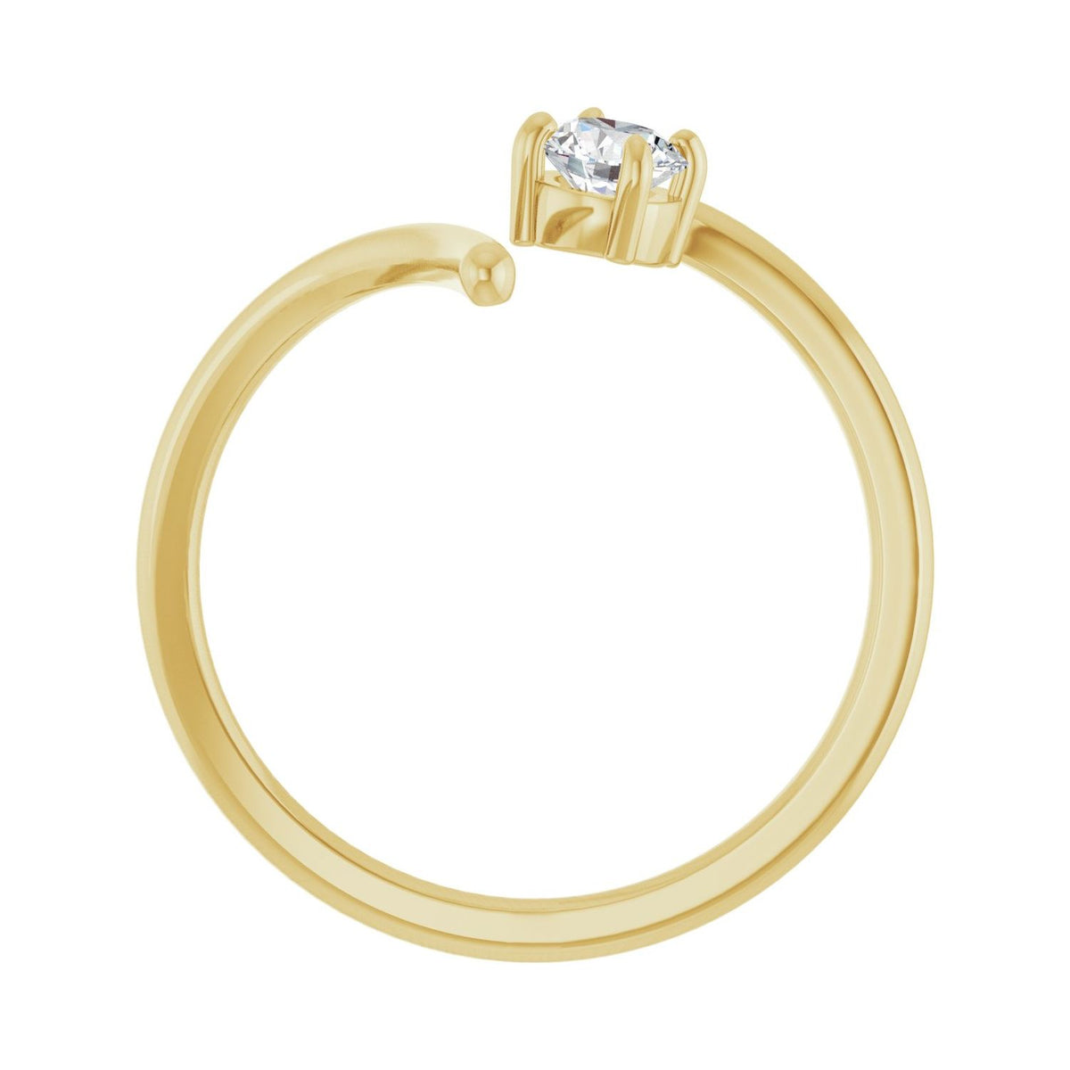 Negative Space Ring · 0.25–0.33 ct — 14K Yellow Gold view 2