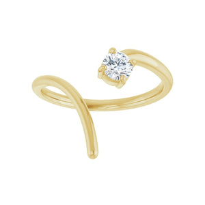Negative Space Ring · 0.25–0.33 ct — 14K Yellow Gold view 3