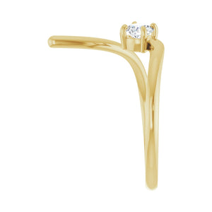 Negative Space Ring · 0.25–0.33 ct — 14K Yellow Gold view 4