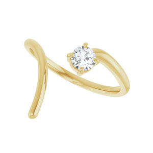 Negative Space Ring · 0.25–0.33 ct — 14K Yellow Gold view 5