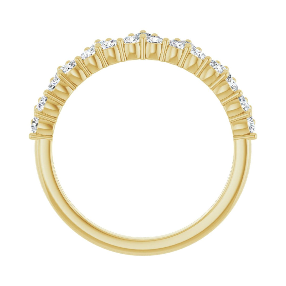Accented Crown Ring · 0.63 ct — 14K Yellow Gold view 2