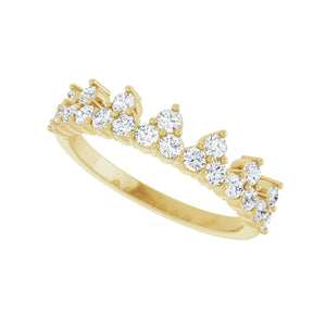 Accented Crown Ring · 0.63 ct — 14K Yellow Gold view 5