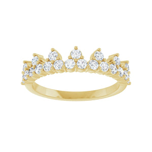 Accented Crown Ring · 0.63 ct — 14K Yellow Gold view 3