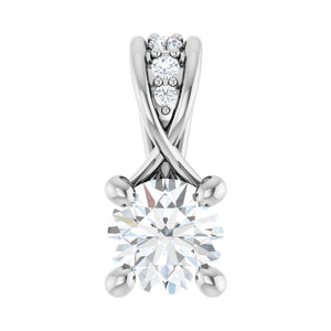 Accented Pendant · 4.3 ct — 14K White Gold
