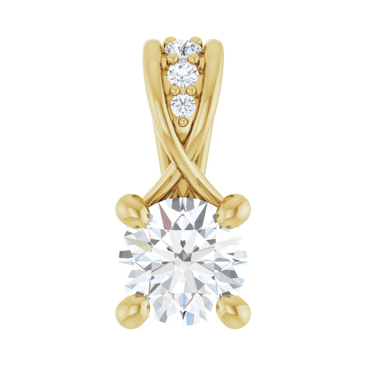 Accented Pendant · 4.3 ct — 14K Yellow Gold