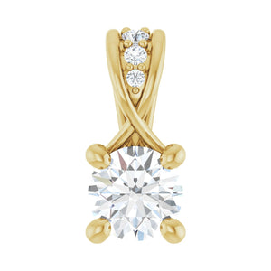 Accented Pendant · 4.3 ct — 14K Yellow Gold