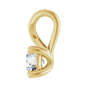 Accented Pendant · 4.3 ct — 14K Yellow Gold view 3