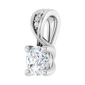 Accented Pendant · 4.3 ct — 14K White Gold view 2