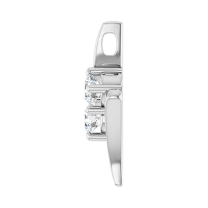 Two-Stone Freeform Pendant · 0.5 ct — 14K White Gold view 3