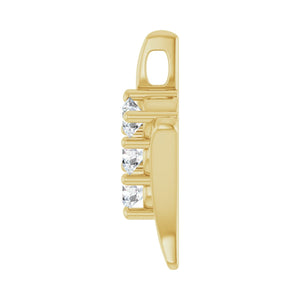 Three-Stone Freeform Pendant · 3.53 ct — 14K Yellow Gold view 3