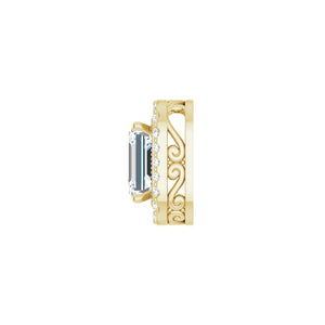 Halo-Style Pendant · 11.13 ct — 14K Yellow Gold view 3