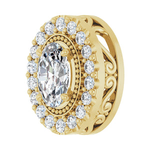 Halo-Style Pendant · 11.13 ct — 14K Yellow Gold view 2