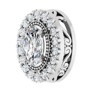Halo-Style Pendant · 11.13 ct — 14K White Gold view 2