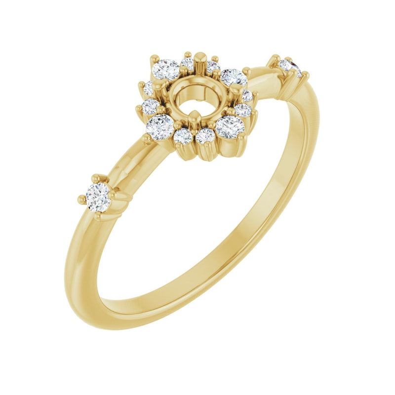 Halo-Style Ring · 0.17–0.38 ct — 14K Yellow Gold