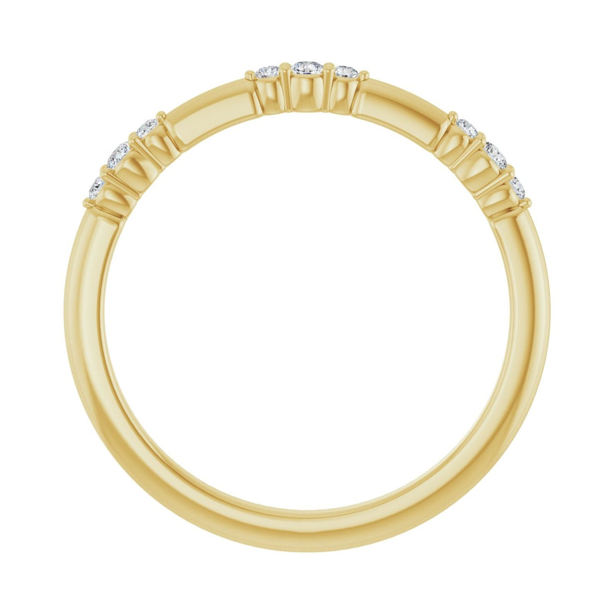 Stackable Ring · 0.13 ct — 14K Yellow Gold view 2