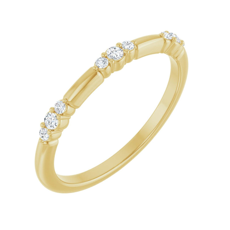 Stackable Ring · 0.13 ct — 14K Yellow Gold