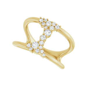 Negative Space Ring · 0.33 ct — 14K Yellow Gold view 5
