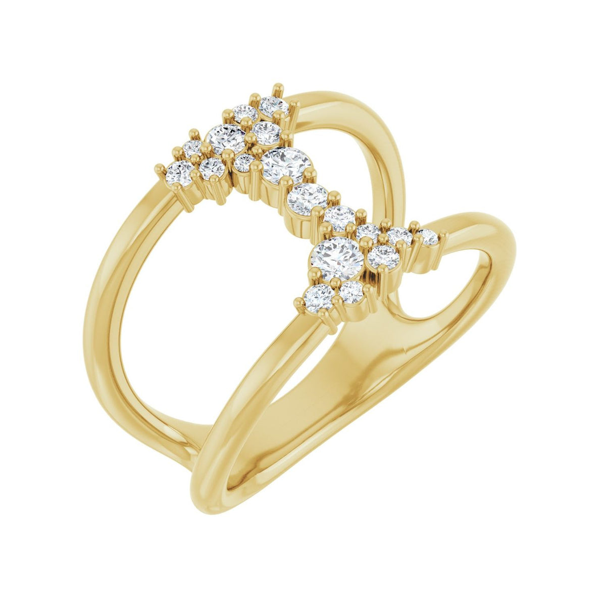 Negative Space Ring · 0.33 ct — 14K Yellow Gold