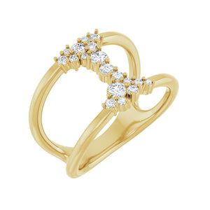 Negative Space Ring · 0.33 ct — 14K Yellow Gold
