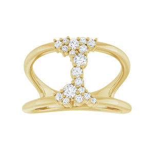 Negative Space Ring · 0.33 ct — 14K Yellow Gold view 3