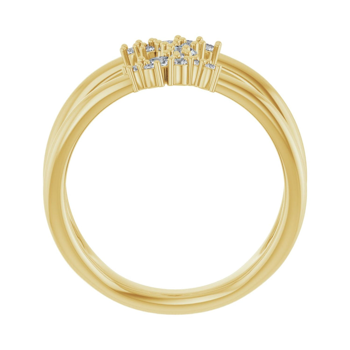 Negative Space Ring · 0.33 ct — 14K Yellow Gold view 2