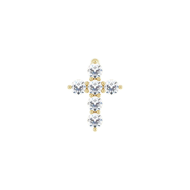 Accented Cross Necklace · 1.97–3.2 ct — 14K Yellow Gold