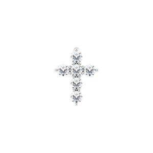 Accented Cross Necklace · 1.97–3.2 ct — 14K White Gold