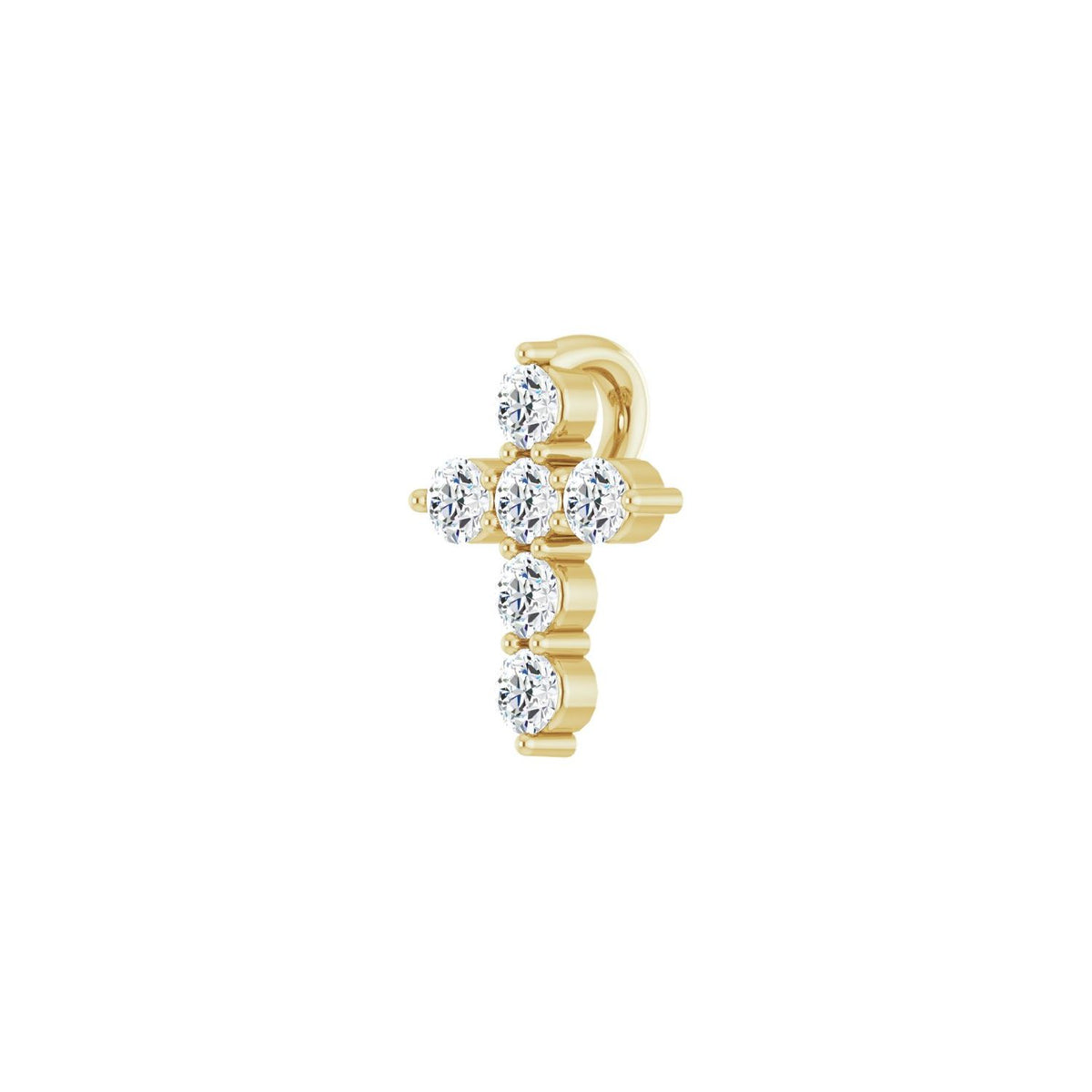 Accented Cross Necklace · 1.97–3.2 ct — 14K Yellow Gold view 2