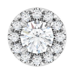 Halo-Style Pendant · 4.43 ct — 14K White Gold