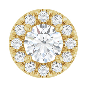 Halo-Style Pendant · 4.43 ct — 14K Yellow Gold