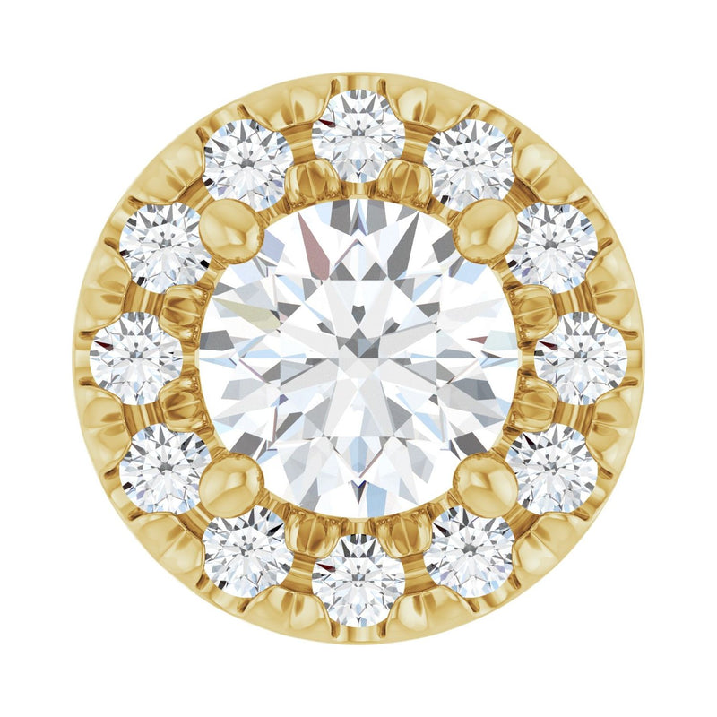 Halo-Style Pendant · 4.43 ct — 14K Yellow Gold