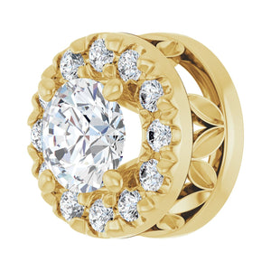 Halo-Style Pendant · 4.43 ct — 14K Yellow Gold view 2